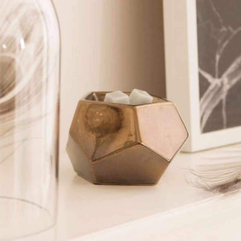 Geometric Midnight Copper Wax Warmer